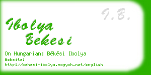 ibolya bekesi business card